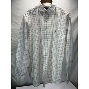 Ralph Lauren‎ Yarmouth Plaid Button Down Long Sleeve Shirt Classic Fit 16 1/2